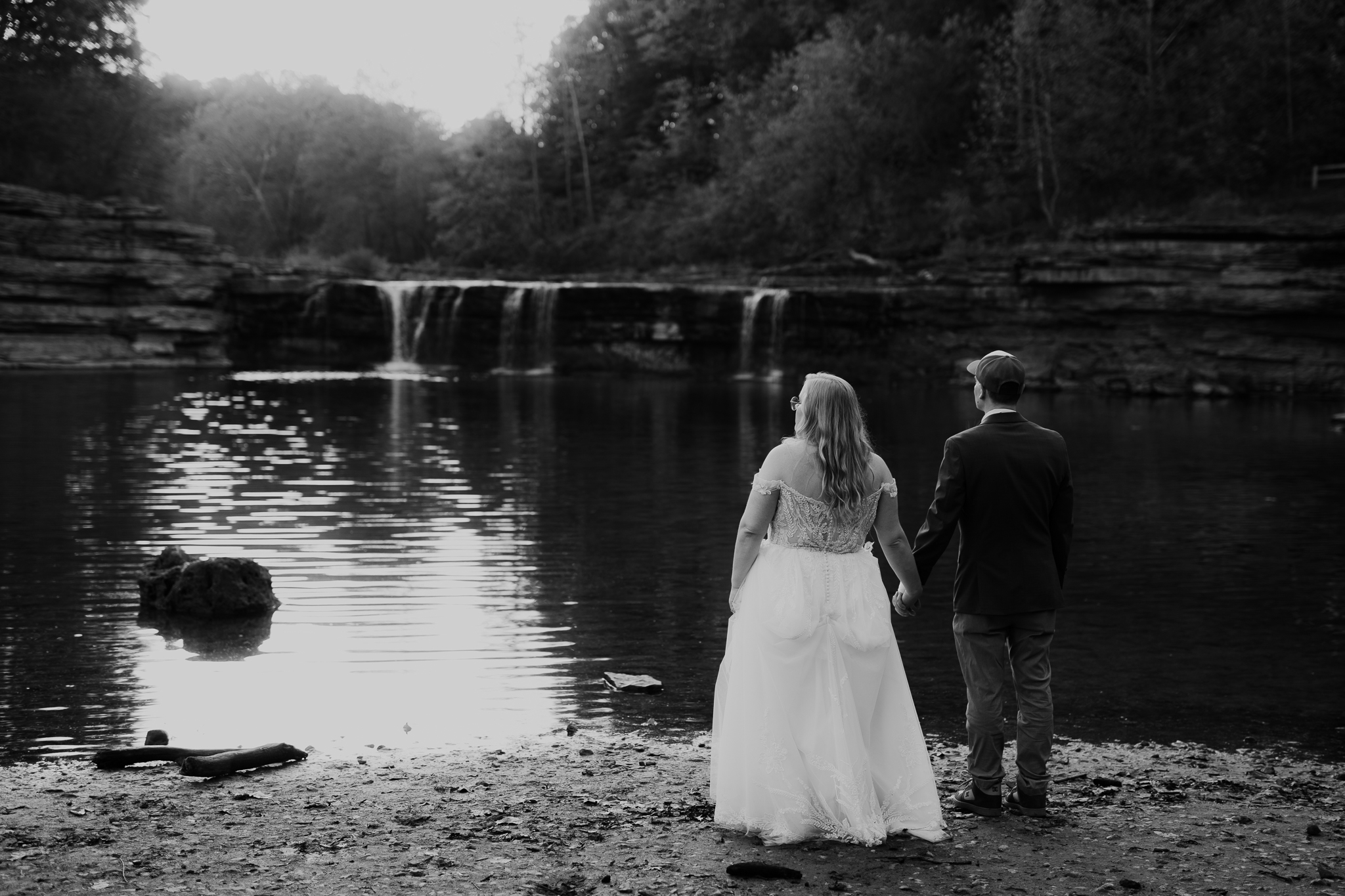 The Prettiest Indiana Cataract Falls Elopement at Sunrise 