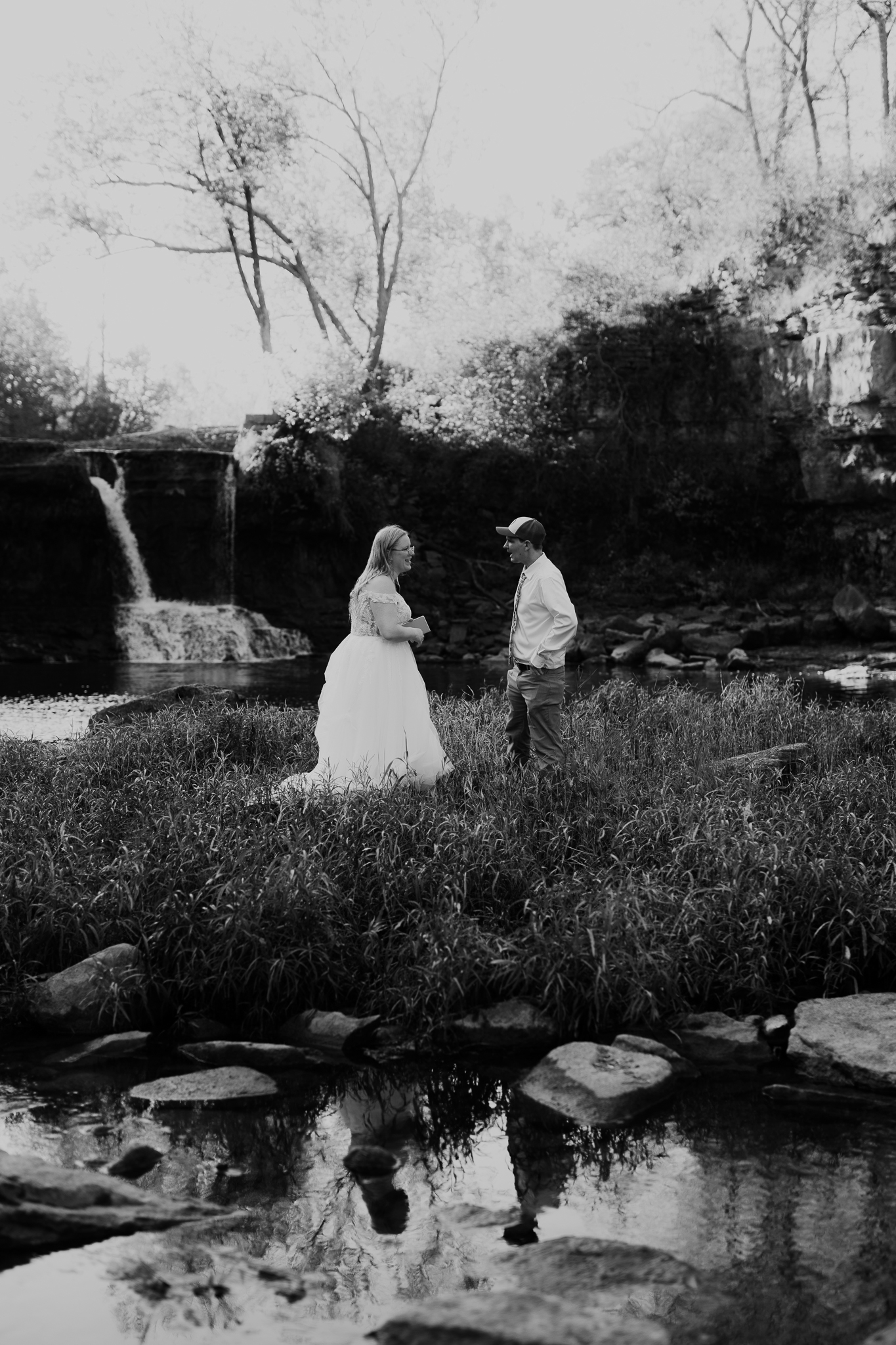 A Stunning Sunrise Waterfall Elopement at Cataract Falls, Indiana