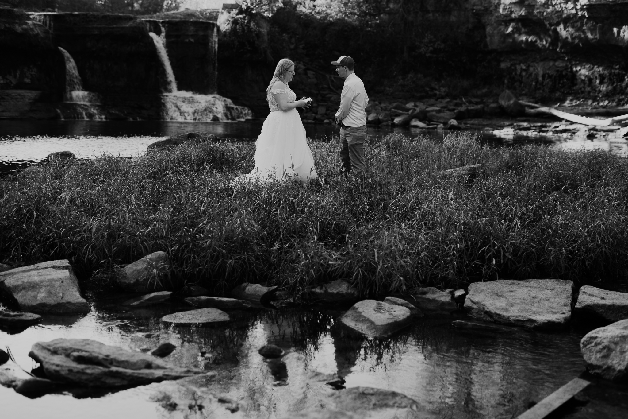 A Stunning Sunrise Waterfall Elopement at Cataract Falls, Indiana