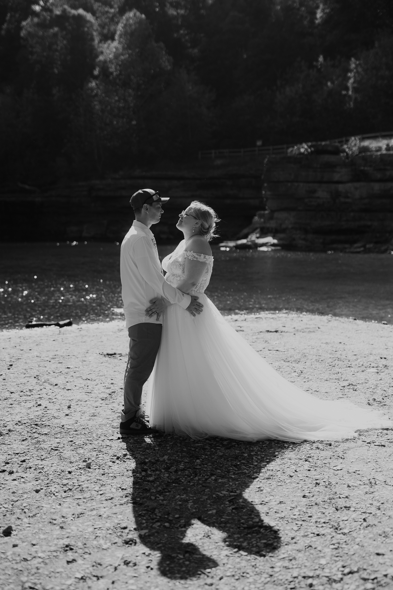 A Stunning Sunrise Waterfall Elopement at Cataract Falls, Indiana