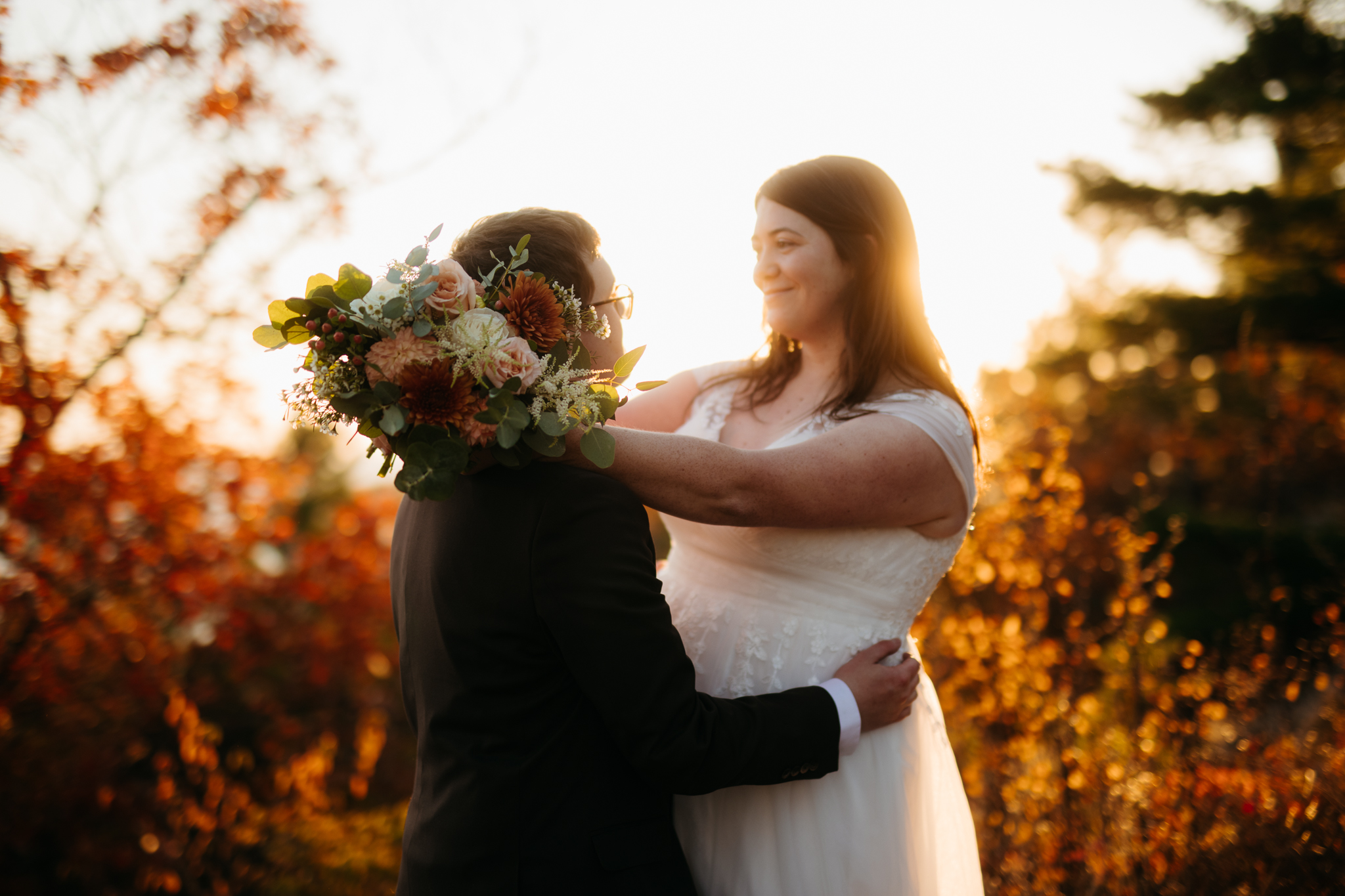 Fall Sunrise Elopement at Sugarloaf Mountain, Marquette, MI || Upper Peninsula Elopements