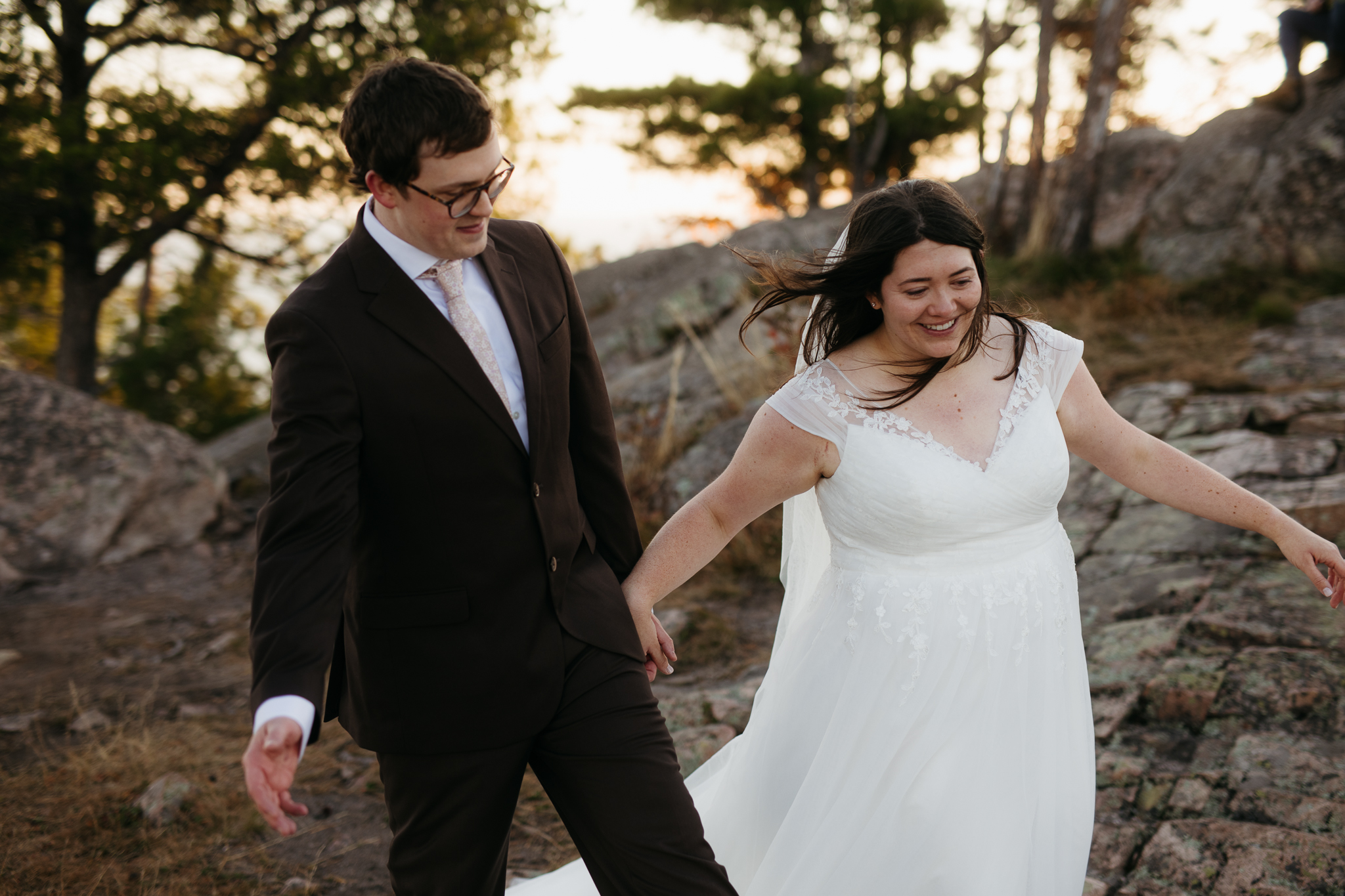 Fall Sunrise Elopement at Sugarloaf Mountain, Marquette, MI || Upper Peninsula Elopements