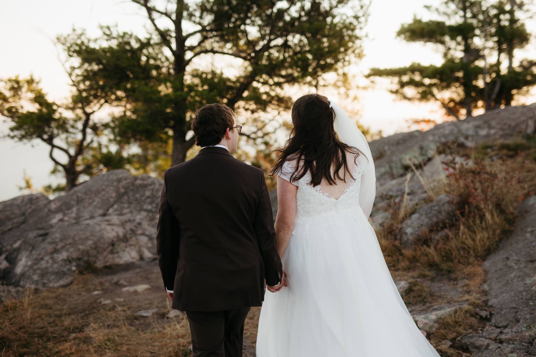 Fall Sunrise Elopement at Sugarloaf Mountain, Marquette, MI || Upper Peninsula Elopements