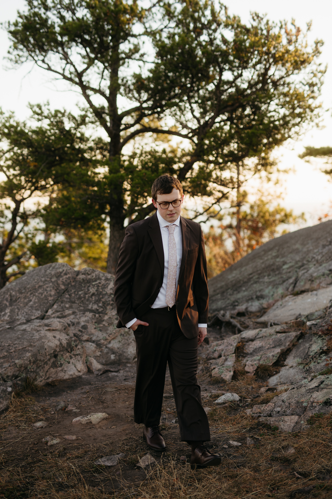 Fall Sunrise Elopement at Sugarloaf Mountain, Marquette, MI || Upper Peninsula Elopements