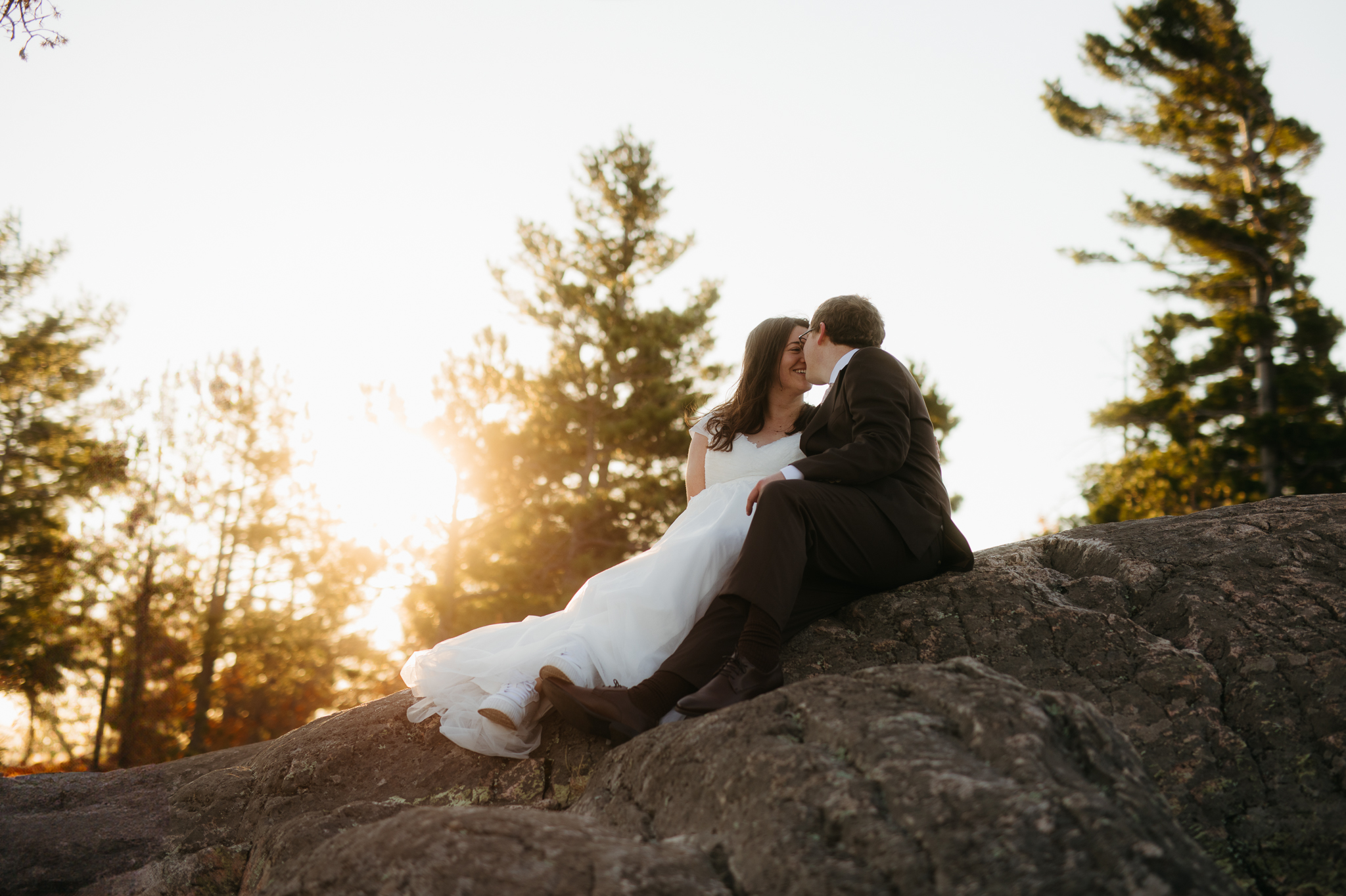 Fall Sunrise Elopement at Sugarloaf Mountain, Marquette, MI || Upper Peninsula Elopements