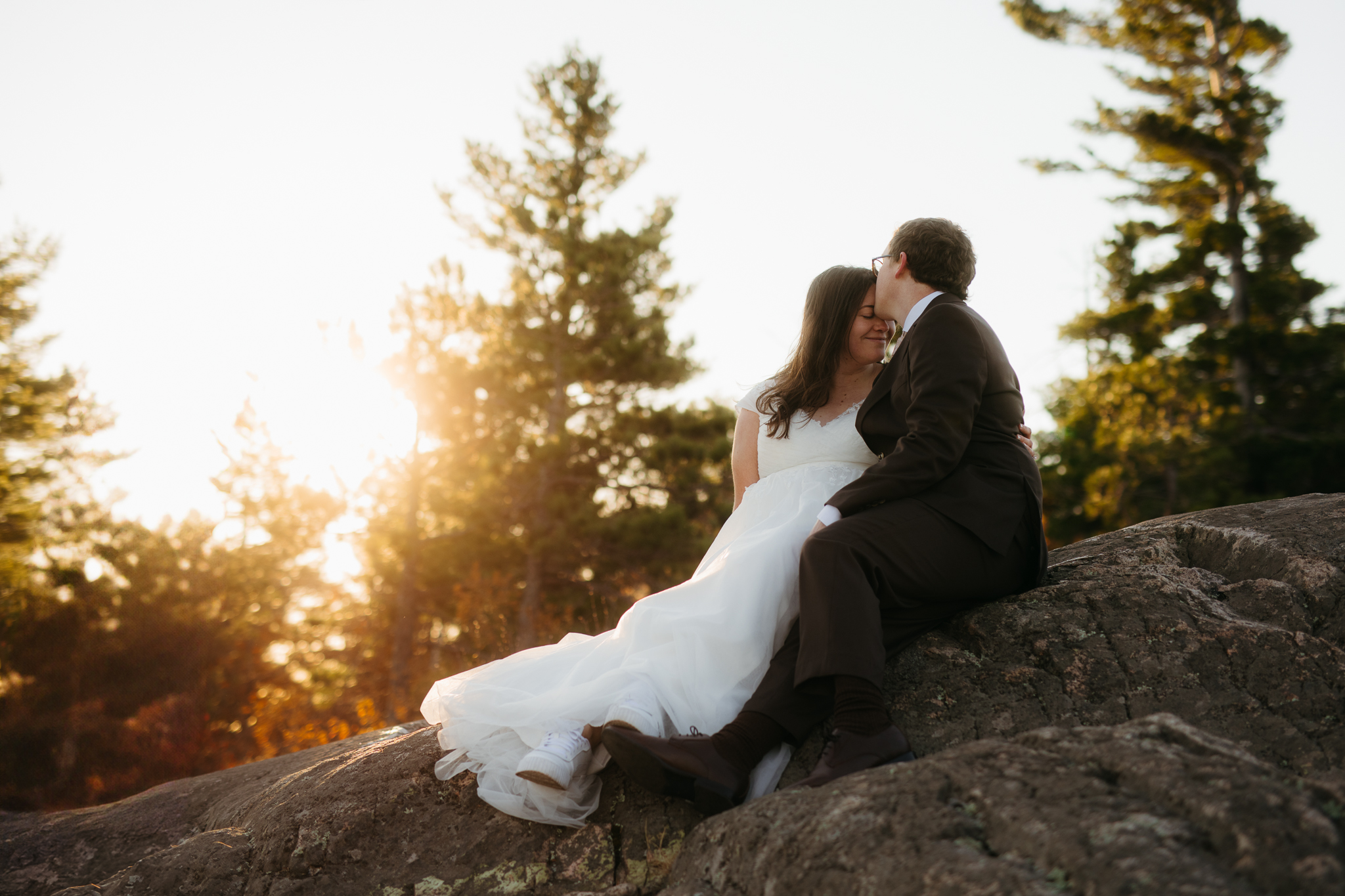 Fall Sunrise Elopement at Sugarloaf Mountain, Marquette, MI || Upper Peninsula Elopements