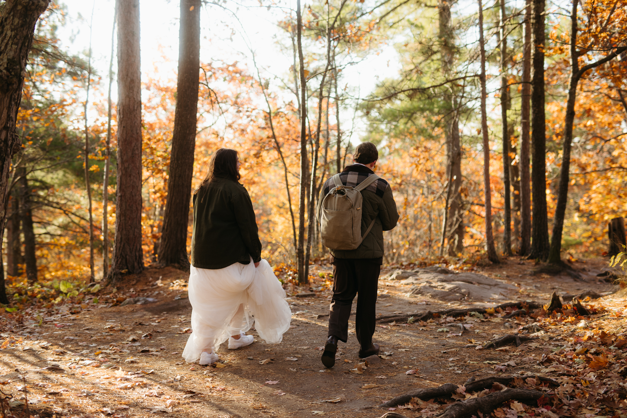 Fall Sunrise Elopement at Sugarloaf Mountain, Marquette, MI || Upper Peninsula Elopements