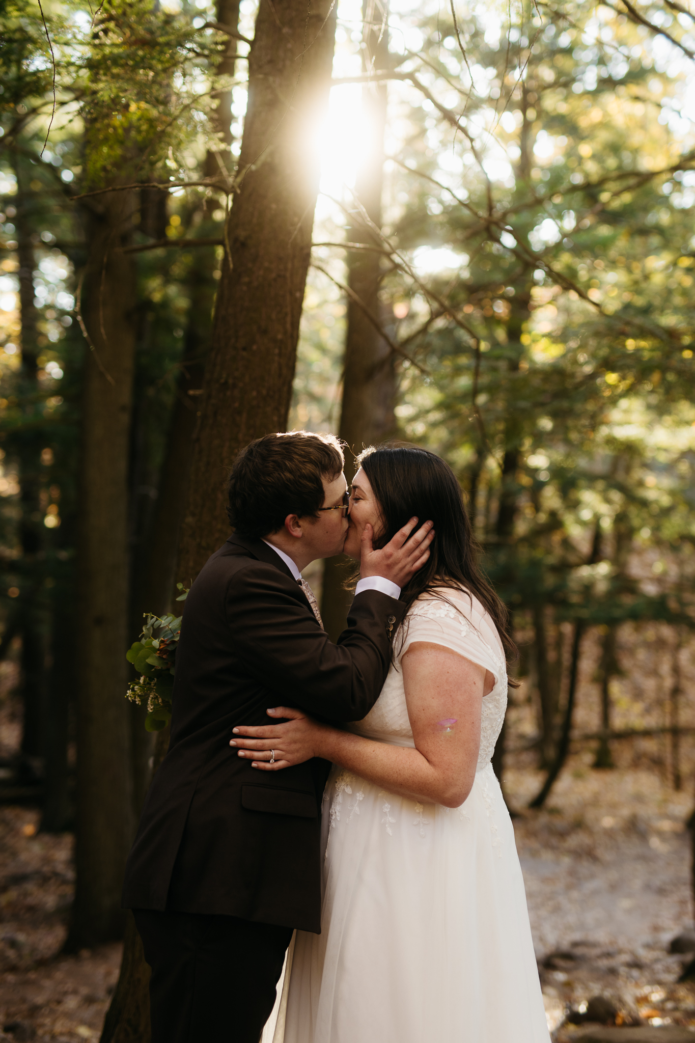 Fall Sunrise Elopement at Sugarloaf Mountain, Marquette, MI || Upper Peninsula Elopements