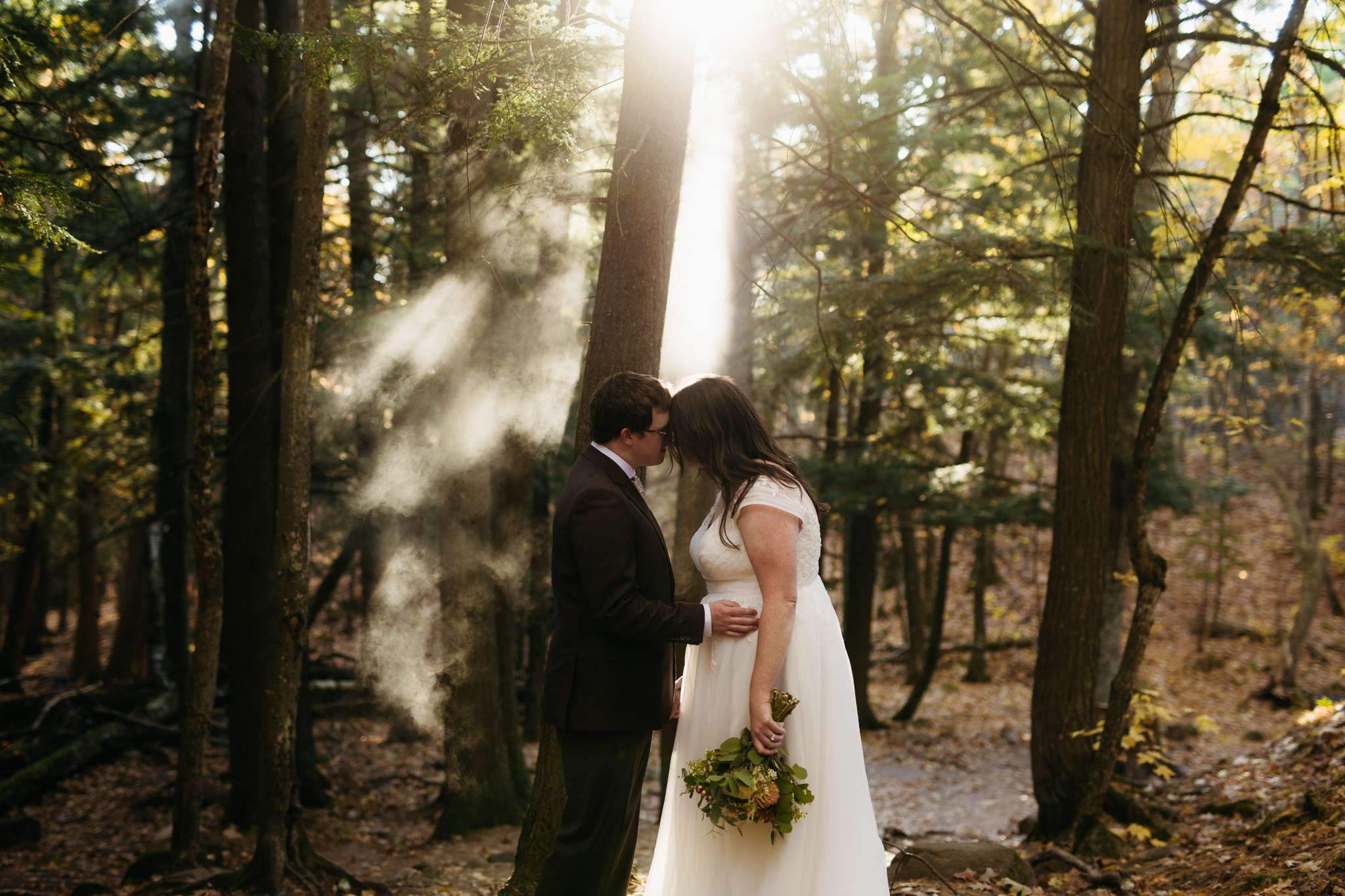 Fall Sunrise Elopement at Sugarloaf Mountain, Marquette, MI || Upper Peninsula Elopements