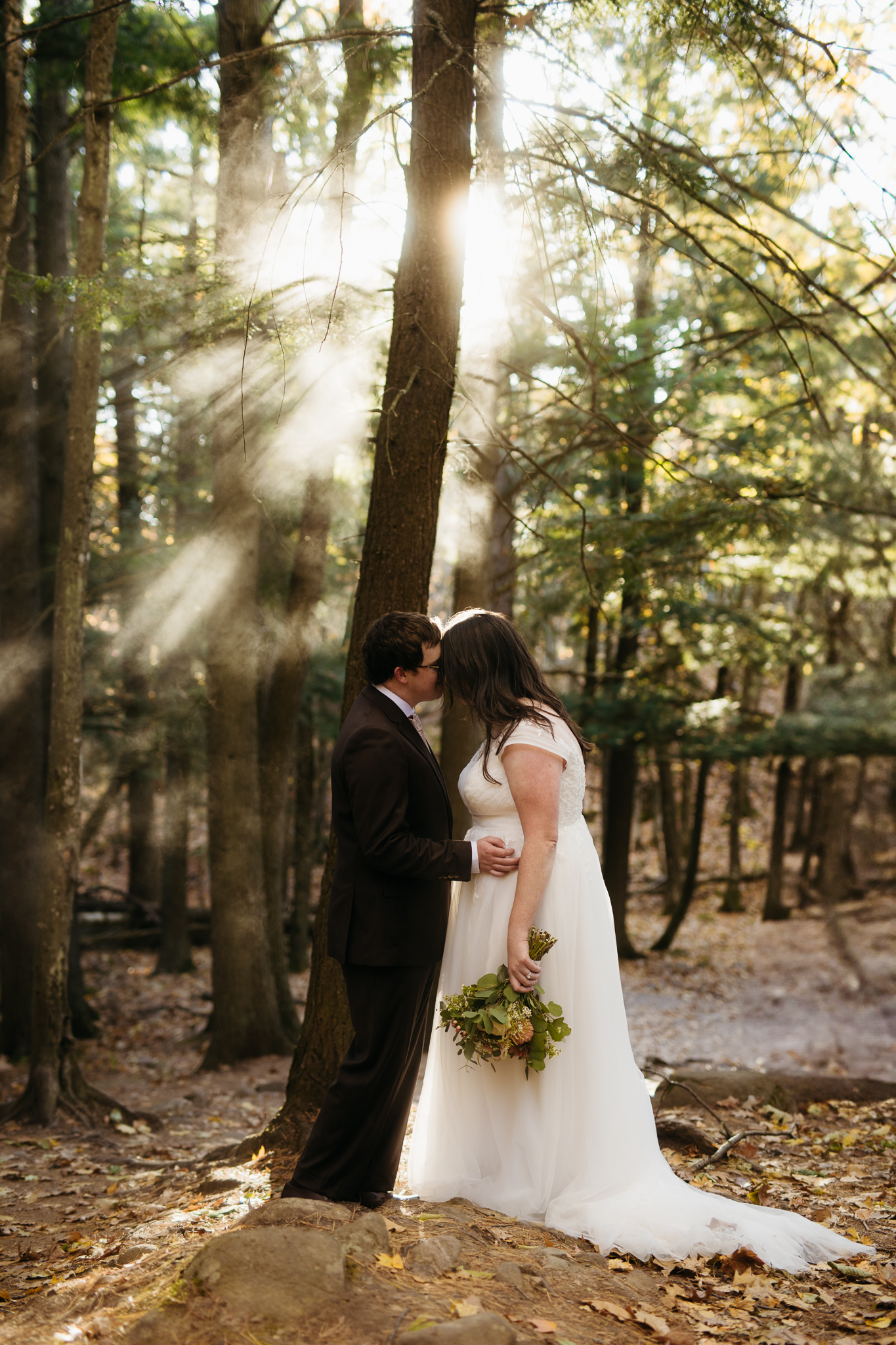 Fall Sunrise Elopement at Sugarloaf Mountain, Marquette, MI || Upper Peninsula Elopements