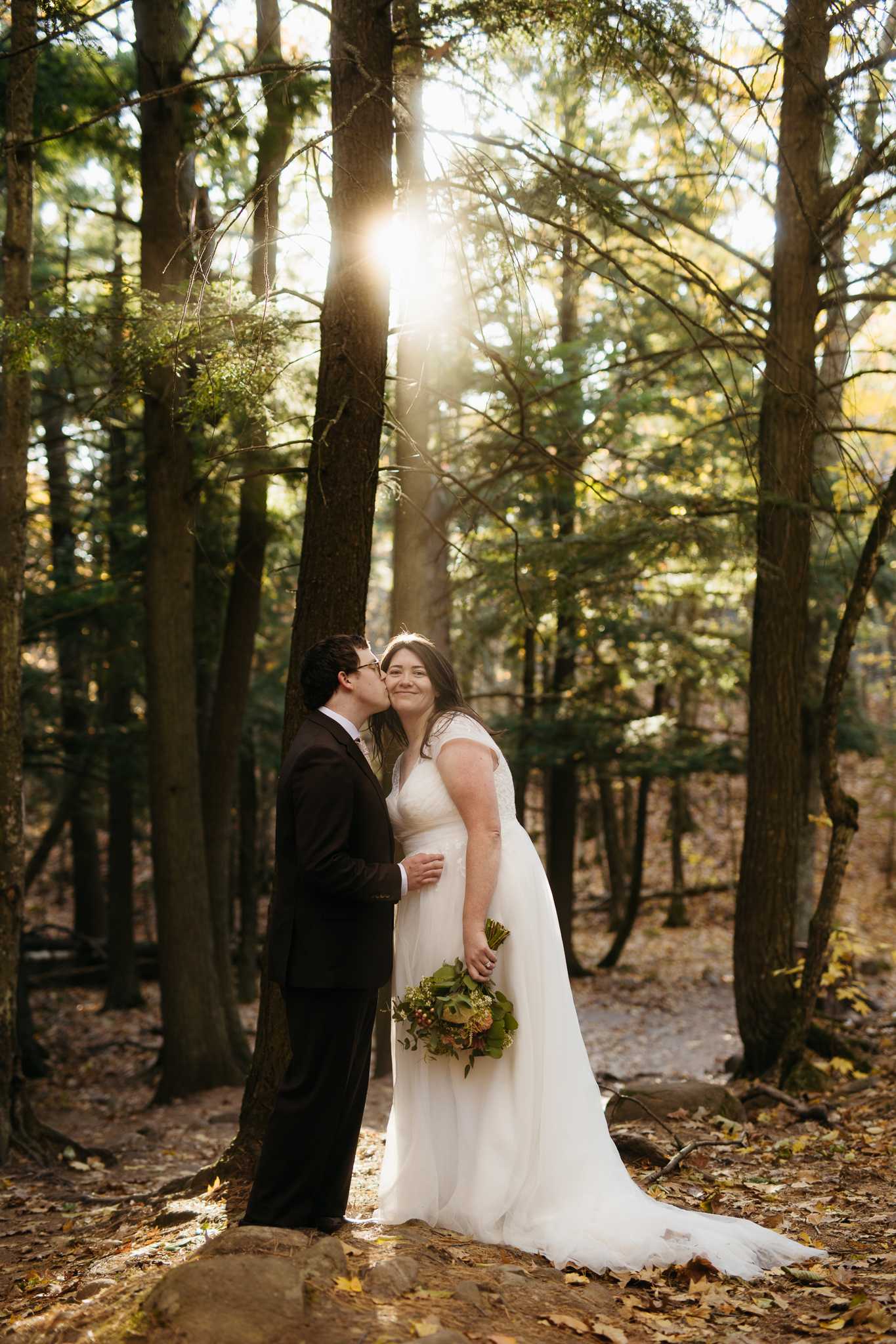 Fall Sunrise Elopement at Sugarloaf Mountain, Marquette, MI || Upper Peninsula Elopements