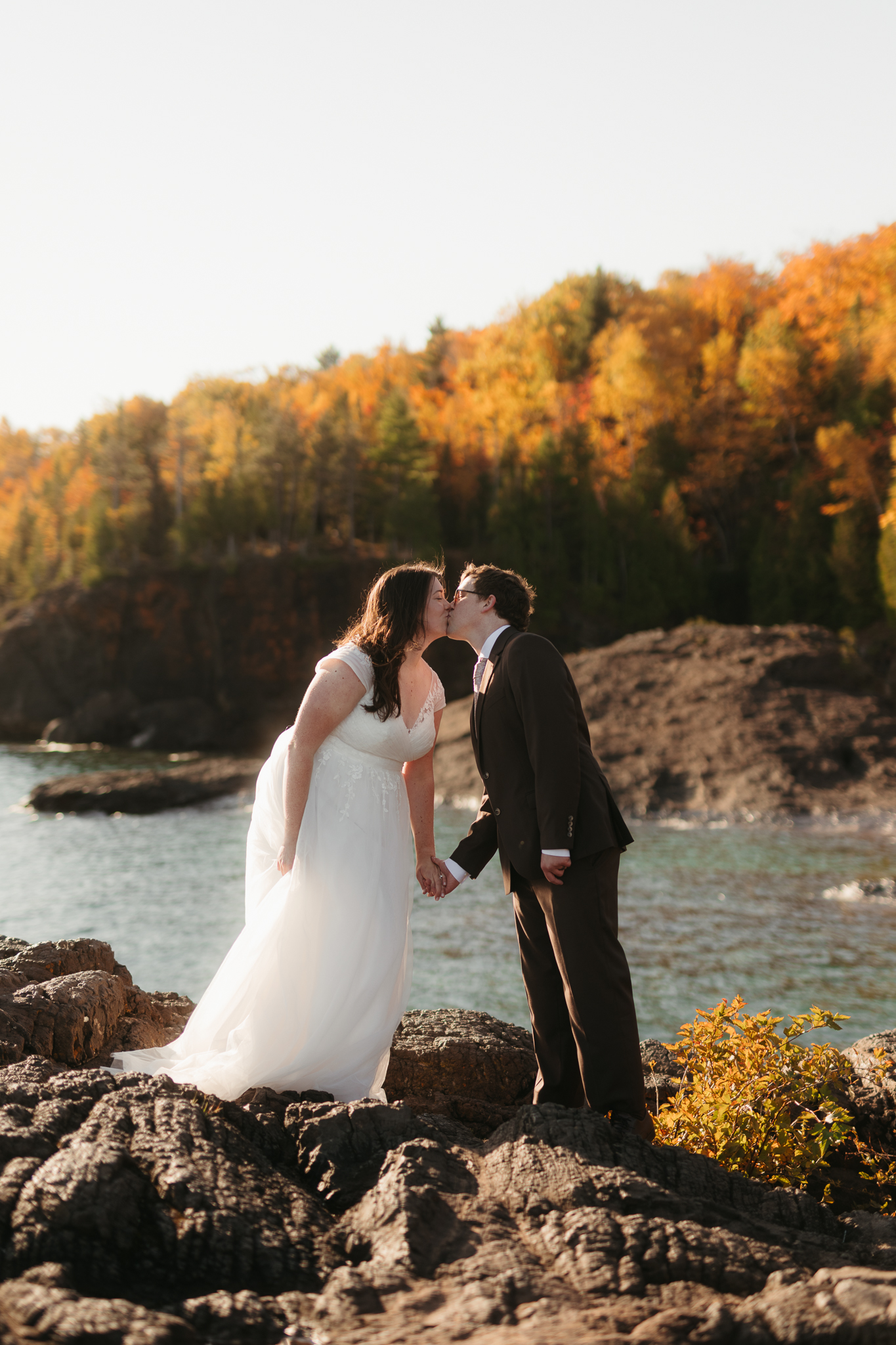 Sunrise Elopement at Presque Isle Park || Upper Peninsula, Michigan Elopements