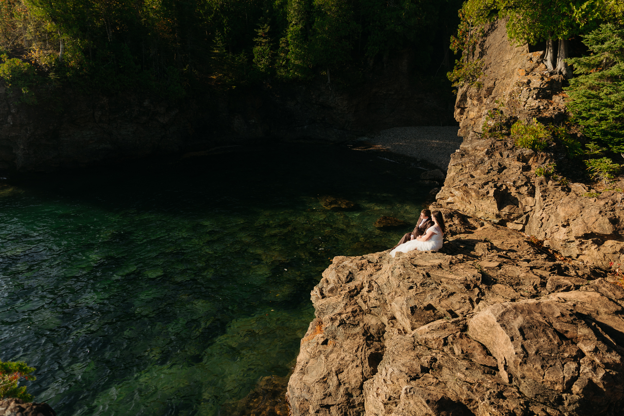 Sunrise Elopement at Presque Isle Park || Upper Peninsula, Michigan Elopements