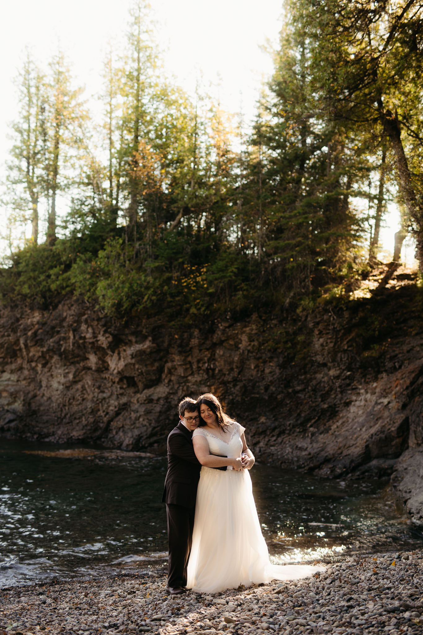 Sunrise Elopement at Presque Isle Park || Upper Peninsula, Michigan Elopements