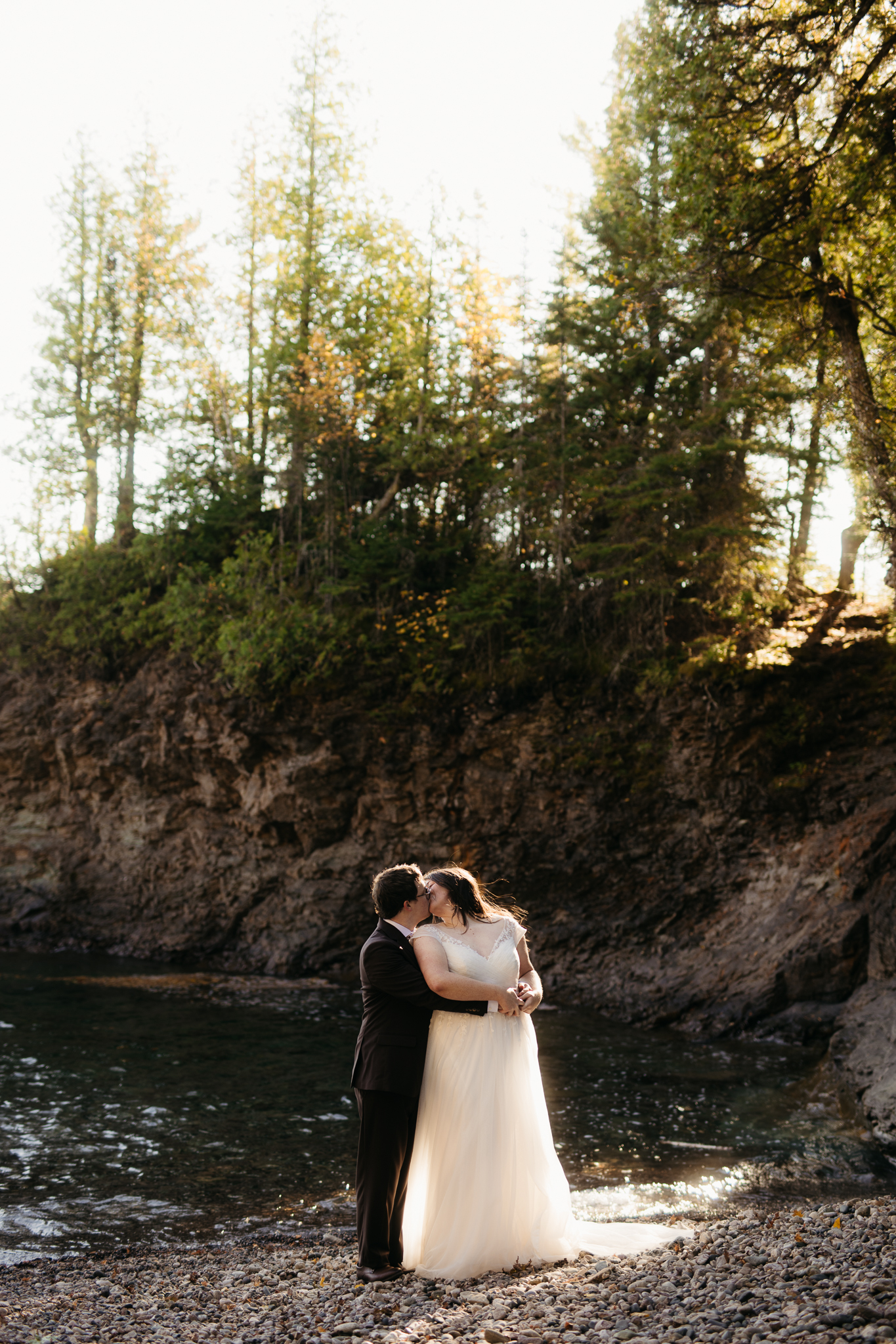 Sunrise Elopement at Presque Isle Park || Upper Peninsula, Michigan Elopements