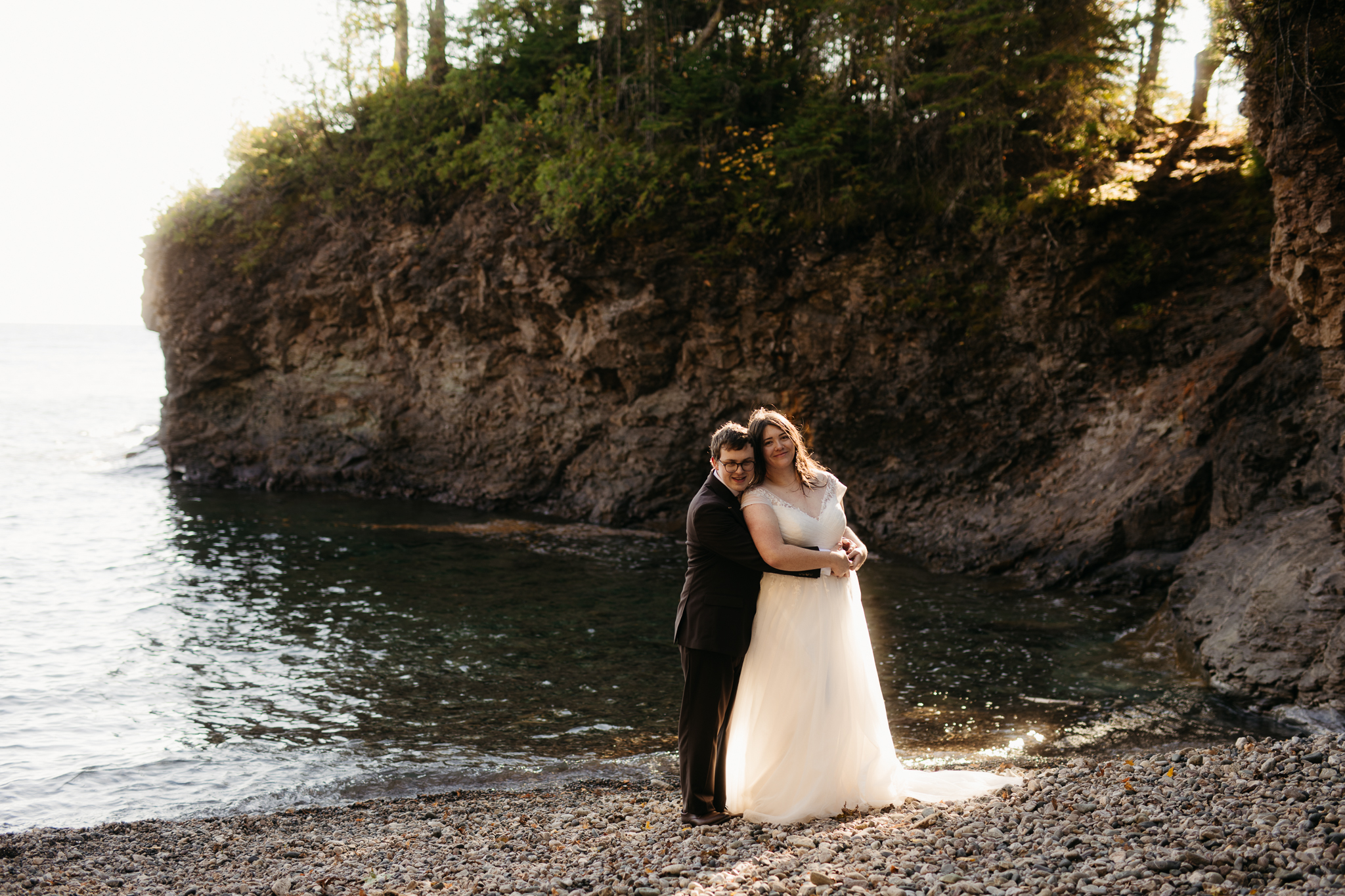 Sunrise Elopement at Presque Isle Park || Upper Peninsula, Michigan Elopements