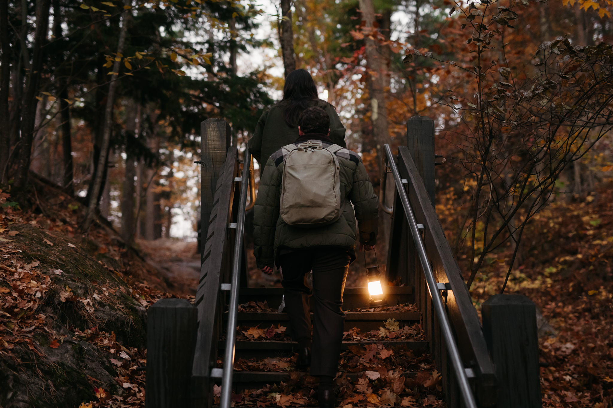 Fall Sunrise Elopement at Sugarloaf Mountain, Marquette || Upper Peninsula Elopements