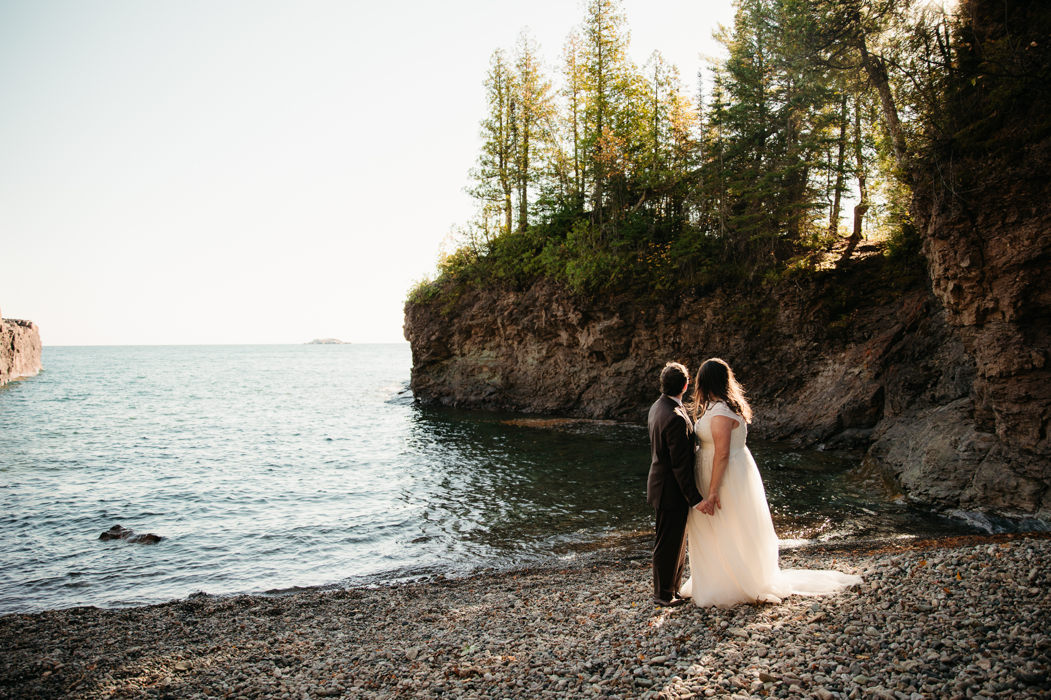 Sunrise Elopement at Presque Isle Park || Upper Peninsula, Michigan Elopements