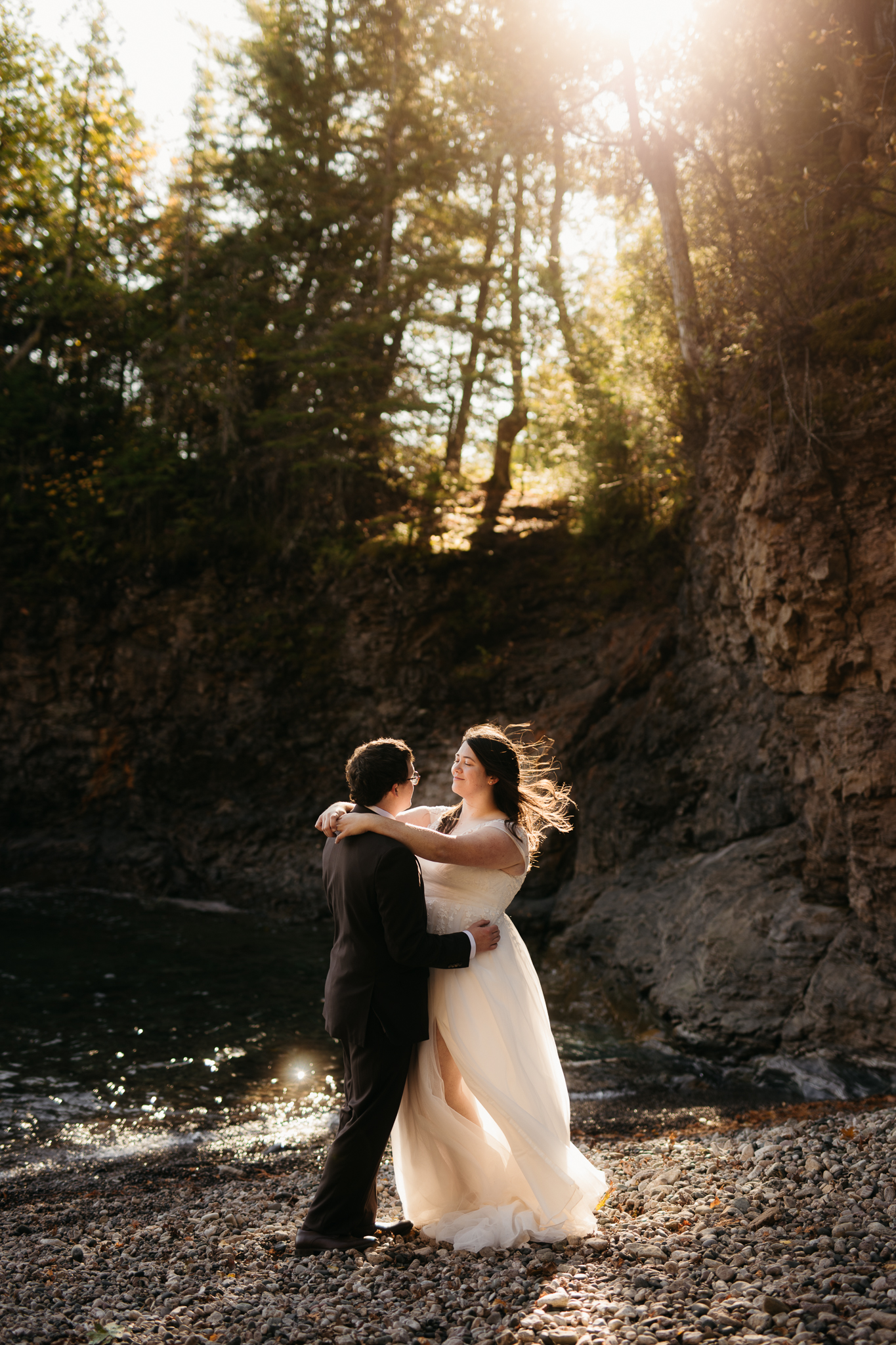 Sunrise Elopement at Presque Isle Park || Upper Peninsula, Michigan Elopements