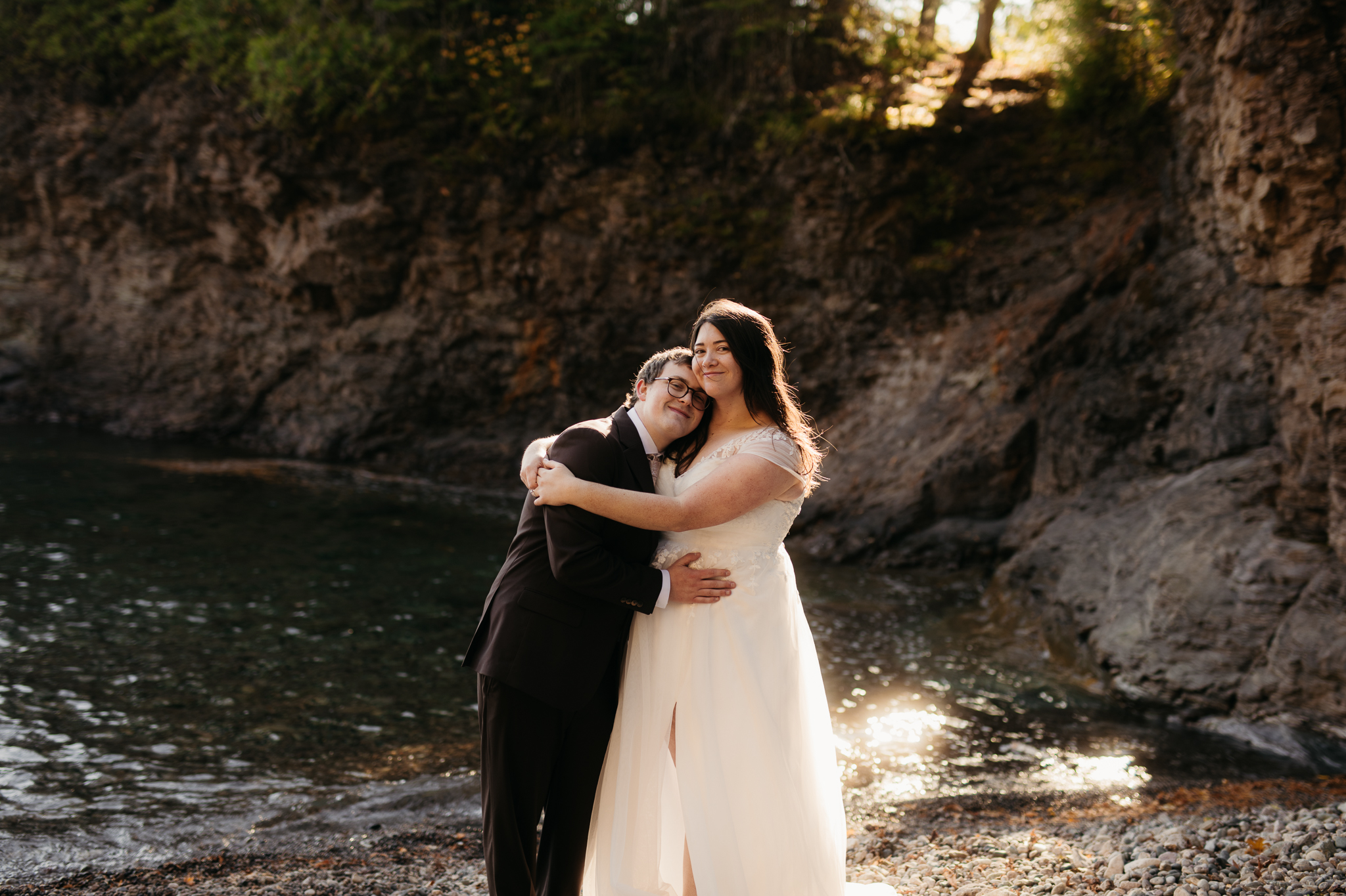 Sunrise Elopement at Presque Isle Park || Upper Peninsula, Michigan Elopements