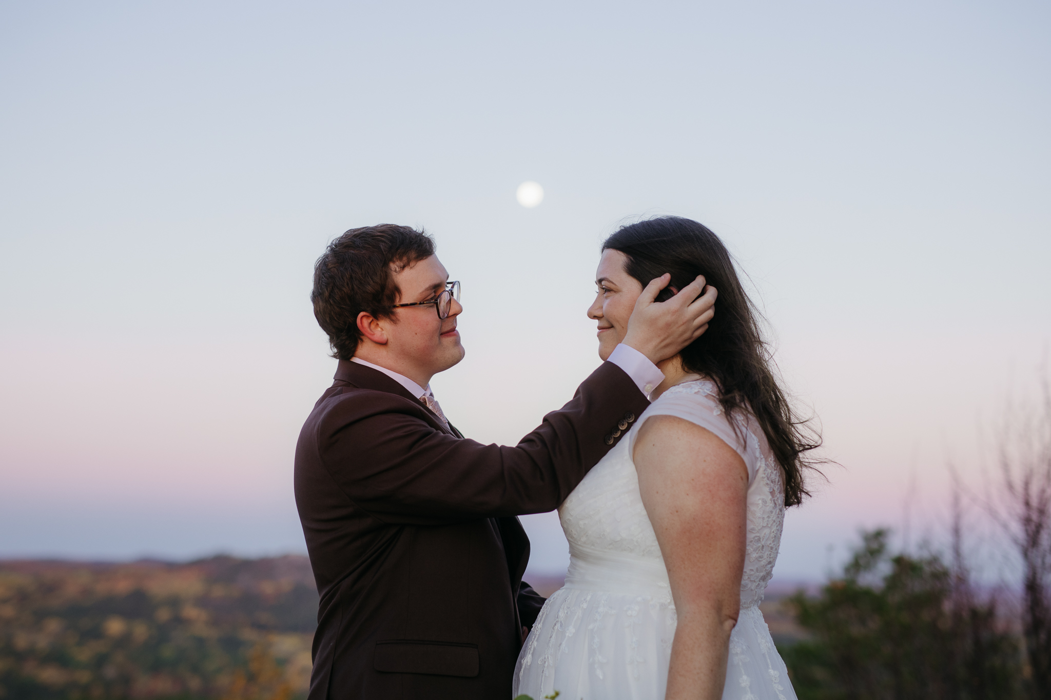 Fall Sunrise Elopement at Sugarloaf Mountain, Marquette, MI || Upper Peninsula Elopements