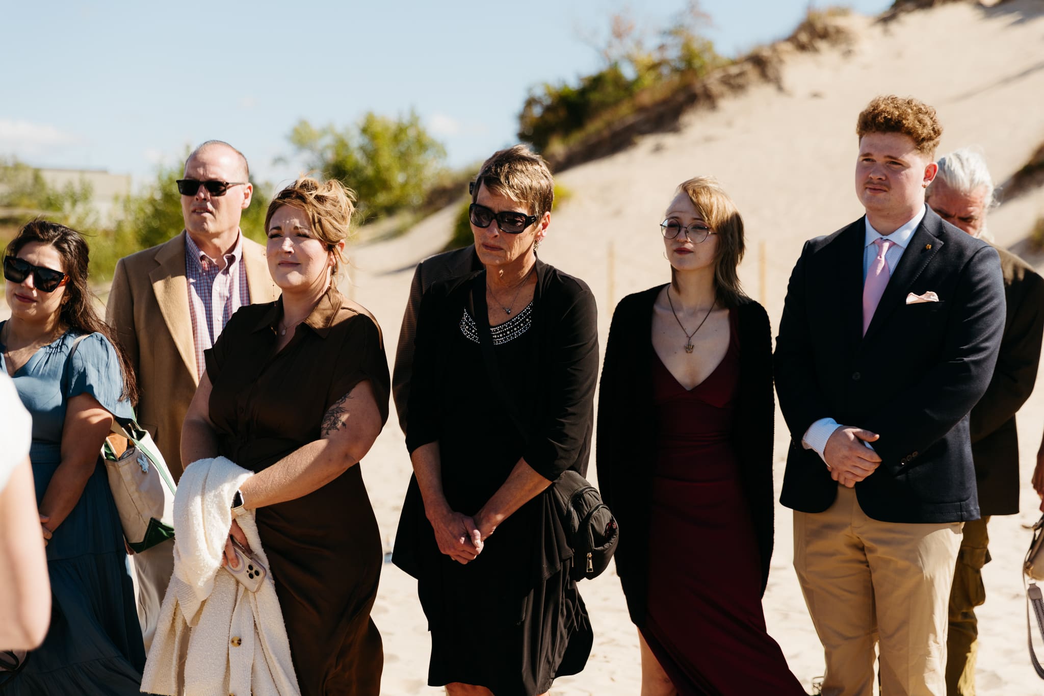 A beachside wedding ceremony at Indiana Dunes National Park