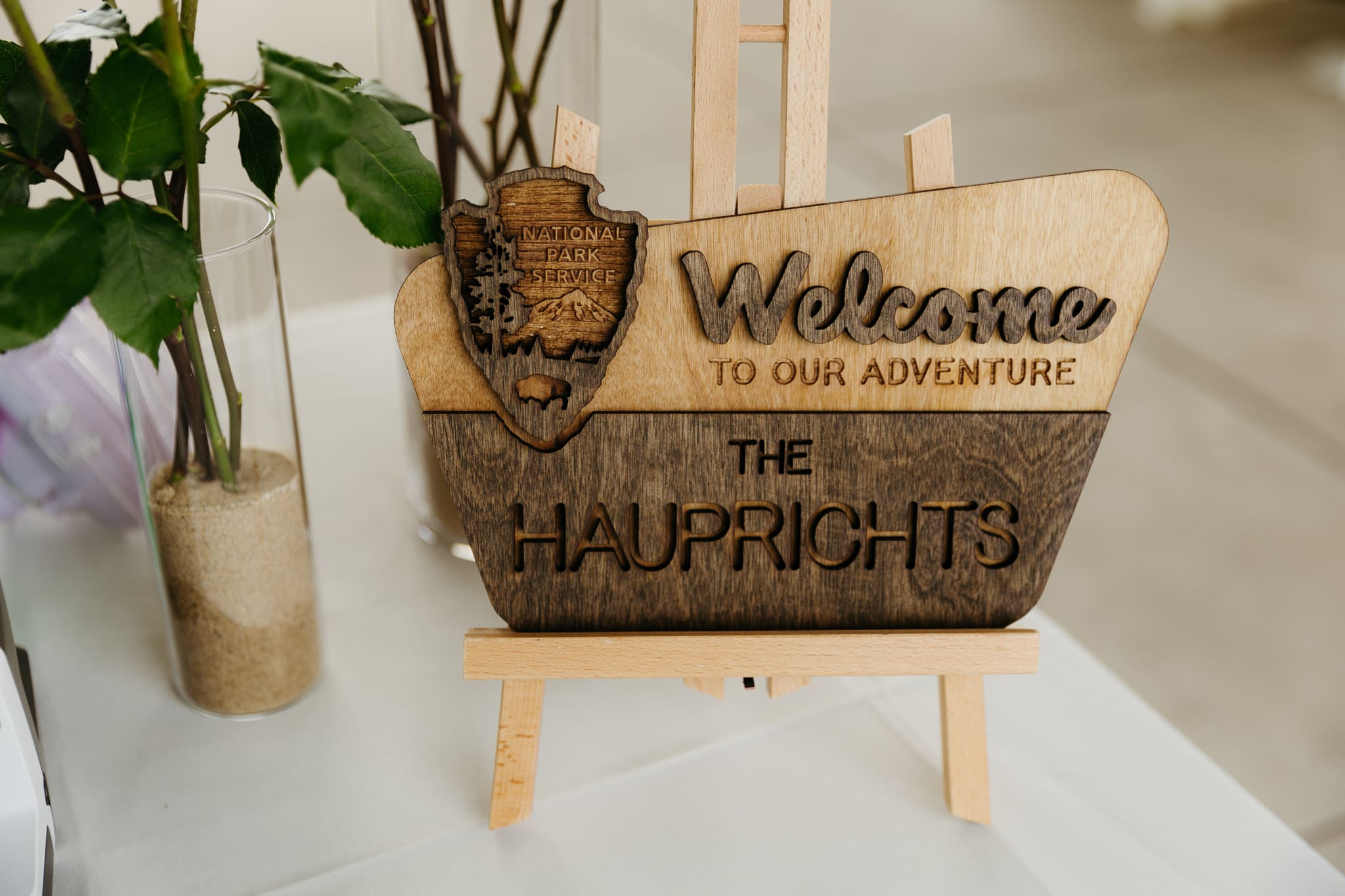 A wedding reception and details at the Pavilion at Indiana Dunes National Park