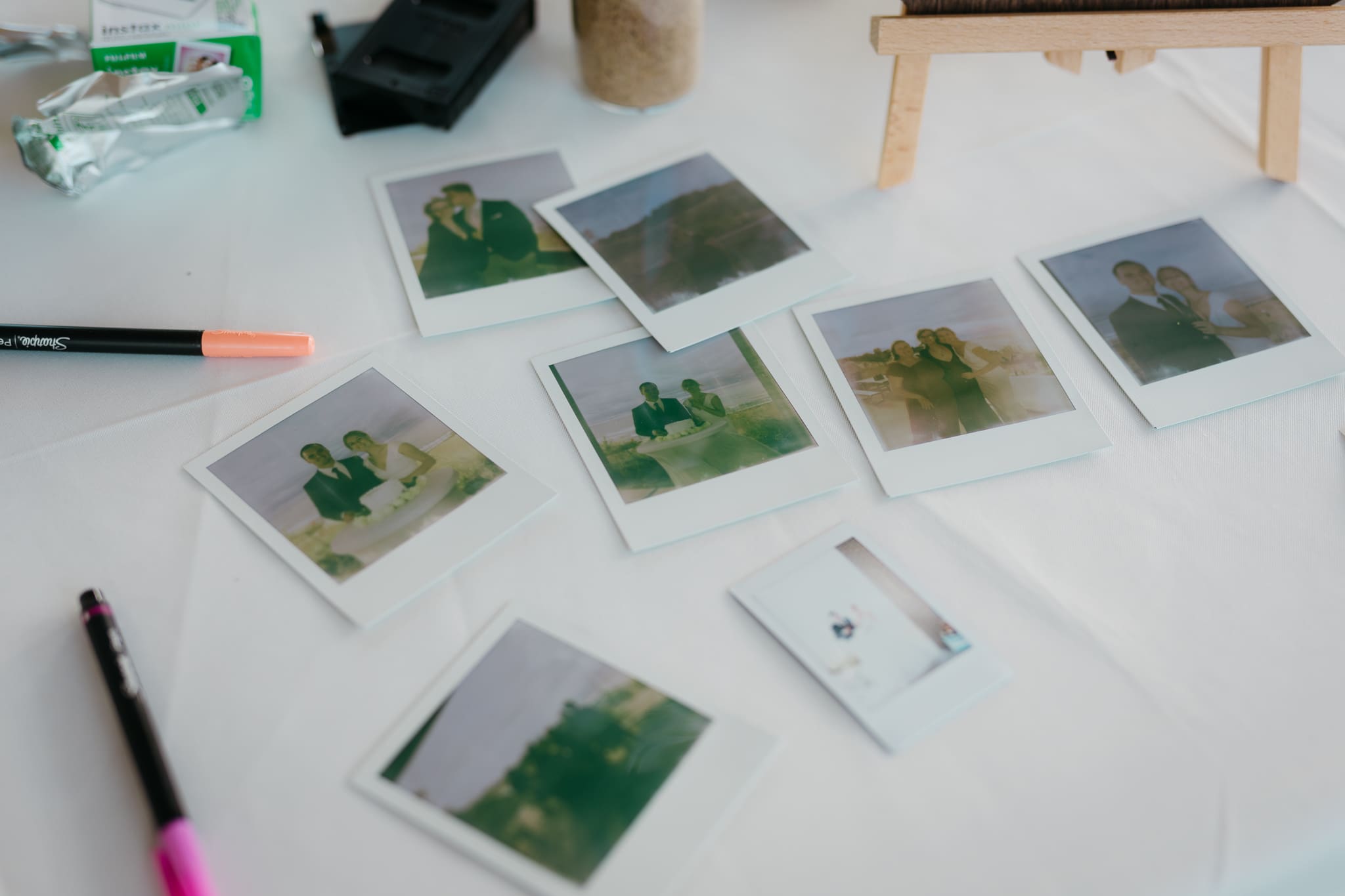 Family and friends hanging out and celebrating during a wedding at Indiana Dunes